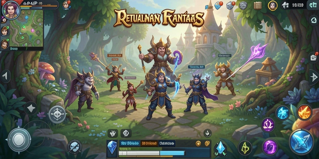 Tampilan gameplay RPG 4P4P yang mendebarkan dan penuh aksi.