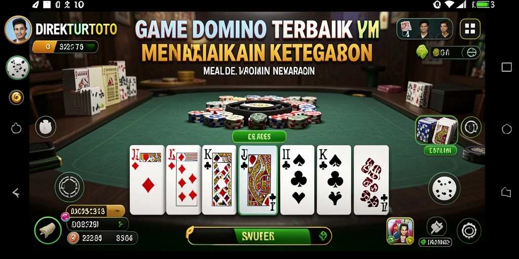 Screenshot gameplay <strong>DIREKTURTOTO</strong> yang menampilkan suasana bermain domino.