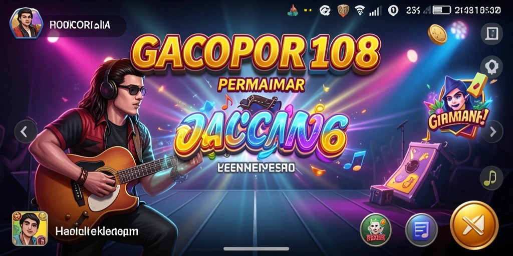 Tampilan gameplay GACOR108 yang penuh warna dan menarik.