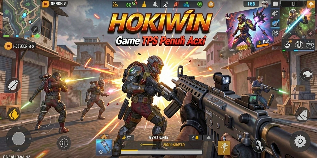 Tampilan gameplay HOKIWIN dengan aksi tembak-menembak yang mendebarkan.