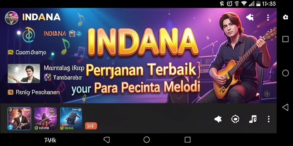 Tampilan screenshot INDAAA menunjukkan gameplay musik yang menarik.