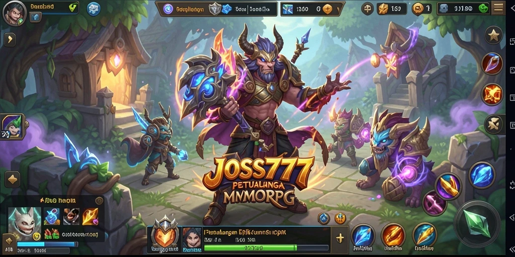 Tangkapan layar JOSS777 menampilkan aksi seru dalam petualangan MMORPG.