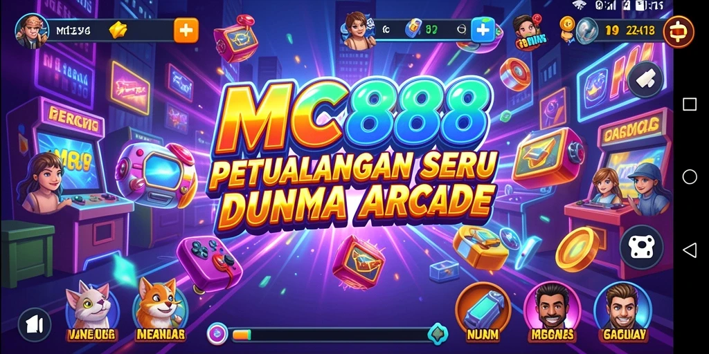 Tampilan gameplay seru dari MC888 yang penuh warna.