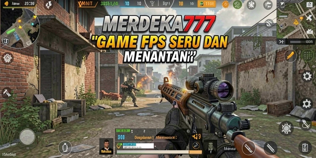 Tampilan gameplay seru di MERDEKA777 dengan aksi tembak-menembak yang intens.