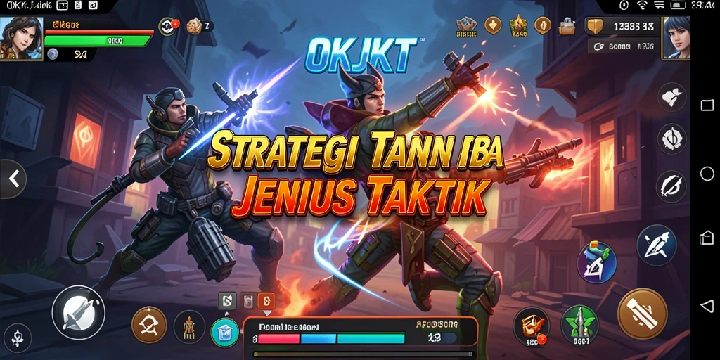 Tampilan gameplay strategis yang memukau dalam OKJKT.