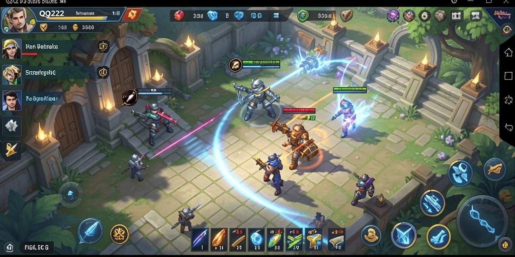 Tampilan gameplay menarik dari QQ222 dalam genre SLG.