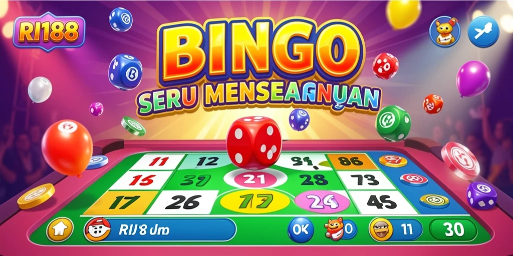 Screenshot gameplay RI188 menampilkan aksi seru dalam permainan Bingo.