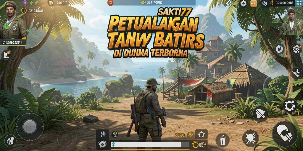 Screenshot gameplay di SAKTI77 menunjukkan eksplorasi dunia terbuka yang luas.