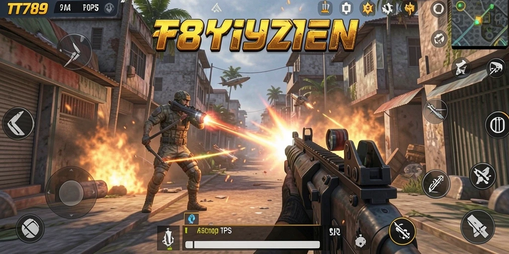 Screenshot gameplay TT789 yang menampilkan pertarungan seru di arena TPS.