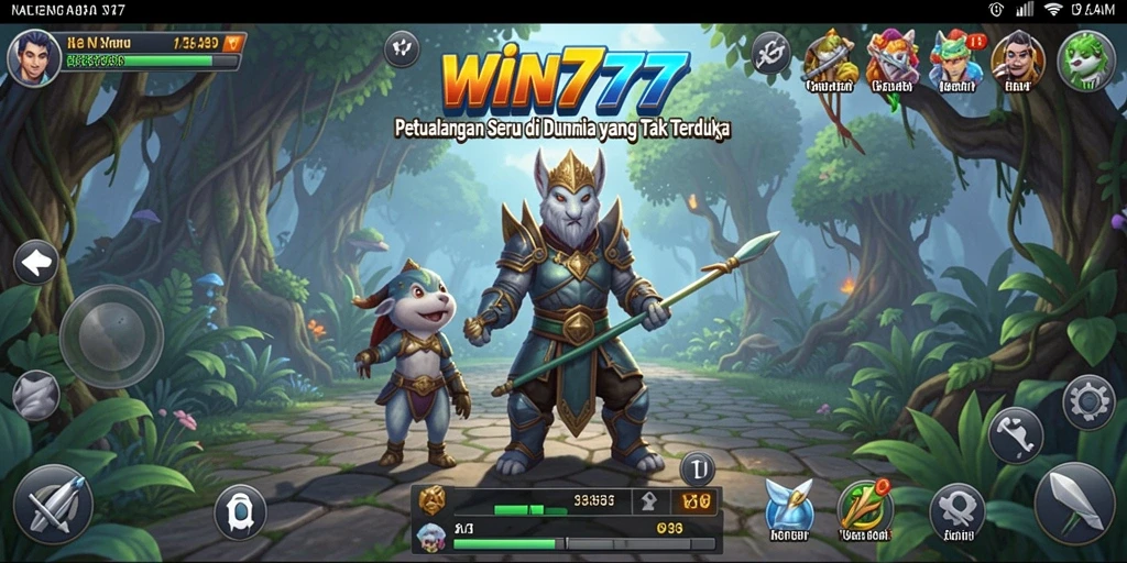 Screenshot gameplay WIN777 menampilkan karakter dalam petualangan menarik.