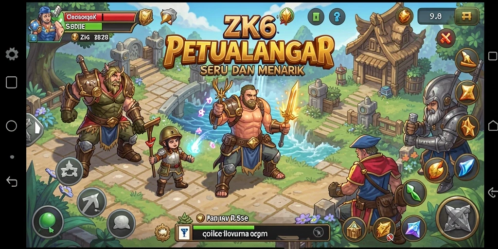 Gameplay ZK6 yang seru dengan aksi petualangan RPG.